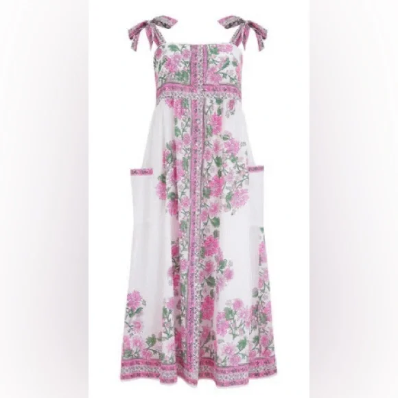 knee length dresses for ladies Bydee Juliette Maxi Dress in Rose, Size L